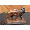 Image 4 : AFRICAN CAT WILD SAFARI LION BRONZE MARBLE STATUE ART SCULPTURE