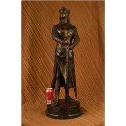 Signed Original 3 Feet Roman Warrior Soldier Museum Quality Bronze Sculpture Art