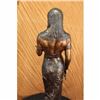 Image 5 : 3 Feet Original Signed Egyptian Prince Bronze Sculpture Marble Base Statue Deco