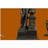 Image 6 : Handcrafted Extra Large Nefertiti next to a Pillar Bronze Sculpture Marble Base