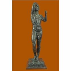 37 Tall Massive Nude Male Man by Rodin Bronze Sculpture Marble Base Figurine NR
