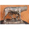 Image 5 : VINTAGE REPLICA THE CAPITOLINE WOLF BRONZE STATUE