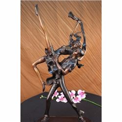 SIGNED J.ERTE MODERN ART ABSTRACT NUDE DANCER BRONZE FREE SHIPPING SCULPTURE