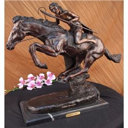 Extra Large Cheyenne Remington Bronze Statue Mustang Horse Sculpture