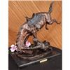 Image 1 : Signed Frederic Remington Large Wicked Pony Bronze Sculpture Statue