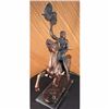 Image 3 : Signed Remington Buffalo Signal Native American on Horse Bronze Sculpture