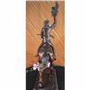 Image 5 : Signed Remington Buffalo Signal Native American on Horse Bronze Sculpture