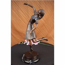 Signed Egyptian Lady Dancer Chiparus Bronze Marble Sculpture