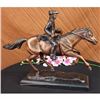 Image 1 : Signed PJ Mene French Soldier on Horse Bronze Marble Sculpture Statue Figure