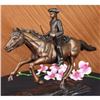 Image 5 : Signed PJ Mene French Soldier on Horse Bronze Marble Sculpture Statue Figure