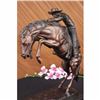 Image 5 : SIGNED REMINGTON FAMOUS WOOLY CHAPS BRONZE SCULPTURE COWBOY HORSE