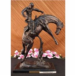 BRONCO TWISTER BY CHARLES RUSSELL BRONZE SCULPTURE HOT CAST WESTERN ART FIGURE
