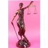 Image 1 : 19 tall Blind Justice Signed Mayer Bronze Sculpture Handcrafted Lost Wax Method