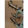 Image 5 : Art Deco Collector Edition Numbered Four Trout Trouts Fish Bronze Sculpture Sale
