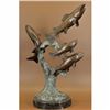 Image 6 : Art Deco Collector Edition Numbered Four Trout Trouts Fish Bronze Sculpture Sale
