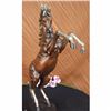 Image 3 : SIGNED MUSCULAR TONED HORSE BRONZE ANIMAL SCULPTURE STATUE FIGURINE ART