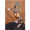 Image 4 : SIGNED MUSCULAR TONED HORSE BRONZE ANIMAL SCULPTURE STATUE FIGURINE ART