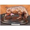 Image 1 : STOCK MARKET BULL BRONZE SCULPTURE SIGNED BY MOIGNIEZ