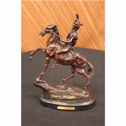 Federic Remington~THE SCALP~Bronze Statue on Marble Base~Sioux Warrior Sculpture