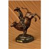 Image 1 : REMINGTON Bronze Marble Statue Rodeo Western Cowboy Horse Rodeo Rider