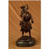 Image 4 : REMINGTON Bronze Marble Statue Rodeo Western Cowboy Horse Rodeo Rider