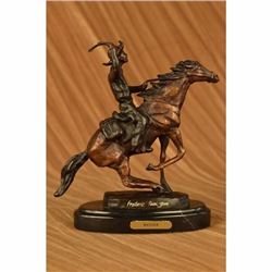 Remington Seasoned Cowboy on Horse Western Old West Bronze Sculpture Statue SALE