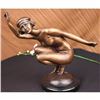 Image 1 : Signed Gory Gorgeous Nudist Performer Bronze Marble Sculpture Statue