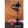Image 2 : Signed Juliet Erte Striking Pose Dancer Bronze Sculpture Marble Base Satue Decor
