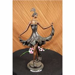 TALL CLASSIC DANCER SIGNED CHIPARUS BRONZE FIGURINE STATUE SCULPTURE FIGURE