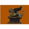 Image 1 : Limited Edition Lion Of Venice Winged Bronze Mythical Sculpture Marble Figure