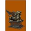 Image 2 : Limited Edition Lion Of Venice Winged Bronze Mythical Sculpture Marble Figure