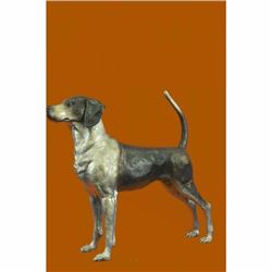 Large Foxhound Multi Color Patina Bronze Sculpture Statue Figurine Figure Decor