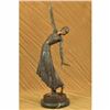 Image 1 : VINTAGE SIGNED EXOTIC DANCER CHIPARUS BRONZE STATUE ART DECO MARBLE SCULPTURE