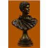 Image 1 : Roman Politician General Mark Anthony Bronze Sculpture Bust Marble Base Figurine