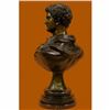 Image 3 : Roman Politician General Mark Anthony Bronze Sculpture Bust Marble Base Figurine