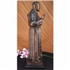 Image 4 : Signed  Numbered Limited Edition Saint Pio Italian Bronze Marble Sculpture