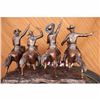 Image 4 : FREDERIC REMINGTON FOUR COWBOY W/ GUN OLD WEST BRONZE SCULPTURE EXTRA