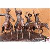 Image 5 : FREDERIC REMINGTON FOUR COWBOY W/ GUN OLD WEST BRONZE SCULPTURE EXTRA