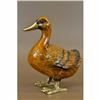 Image 1 : Art Deco Duck Bronze Sculpture Multi Color Patina Figurine Figure Statue Hotcast