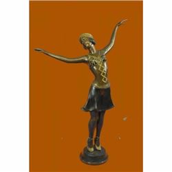 Life Size Signed Chiparus Egyptian Dancer Bronze Sculpture Outdoor/Indoor Statue