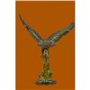 Image 3 : Multi Color Patina Extra Large American Eagle Bronze Sculpture Marble Base SALE