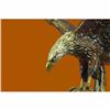 Image 4 : Multi Color Patina Extra Large American Eagle Bronze Sculpture Marble Base SALE