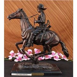 Frederic Remington Trooper of The Plains Bronze Sculpture signed in bronze Sale