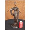 Image 2 : 19 Tall High Fashion Model Designer Home Decor Bronze Sculpture Statue Figurine