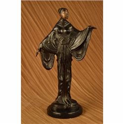 Signed Rare Unique Museum Quality Hot Cast Fashion Model Bronze Sculpture Figure