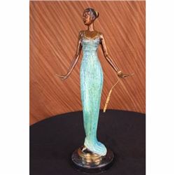 Timeless Beauty Art Deco Bronze Sculpture Marble Base Figurine Figure LRGE SALE