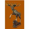 Image 2 : Limited Edition Signed Original Hot Cast Moose Bronze Sculpture Figurine Figure