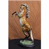 Image 1 : Beautiful Large Vienna Bronze Rearing Horse Sculpture Marble Base Signed Figure