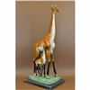 Image 5 : SIGNED MARIUS LIMITED EDITION FEMALE GIRAFFE WITH BABY BRONZE SCULPTURE FIGURINE