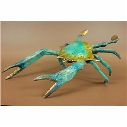 Museum Quality Art Deco Crab Blue Bronze Sculpture Statue Figurine Figure Sale